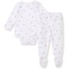 imageBurts Bees Baby Unisex Bodysuit and Pant Set 100 Organic CottonPink Micro Bee