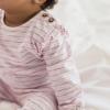imageBurts Bees Baby Unisex Bodysuit and Pant Set 100 Organic CottonPink Slub Stripe