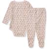 imageBurts Bees Baby Unisex Bodysuit and Pant Set 100 Organic CottonPink Starry Chalet