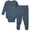 imageBurts Bees Baby Unisex Bodysuit and Pant Set 100 Organic CottonUnderwater Blue