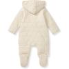 imageBurts Bees Baby babygirls Infant Bunting Jumpsuit 100 Organic Cotton Onepiece Long Sleeve Outfit CoverallOat Quilted Bunting