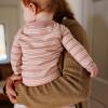 imageBurts Bees Baby babygirls Jumpsuit 100 Organic Cotton Onepiece Long Sleeve Quilted Outfit CoverallRose Raised Stripe