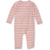 imageBurts Bees Baby babygirls Jumpsuit 100 Organic Cotton Onepiece Long Sleeve Quilted Outfit CoverallRose Raised Stripe
