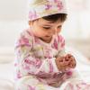 imageBurts Bees Baby babygirls Jumpsuit 100 Organic Cotton Onepiece Outfit Coverall With HatPeaceful Garden