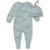 imageBurts Bees Baby Jumpsuit 100 Organic Cotton Onepiece Outfit Coverall With HatBlue Birds of a Feather