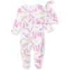 imageBurts Bees Baby babygirls Jumpsuit 100 Organic Cotton Onepiece Outfit Coverall With HatPeaceful Garden