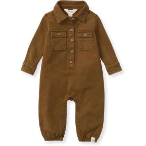 imageBurts Bees Baby Baby Boys Jumpsuit 100 Organic Cotton Onepiece Long Sleeve Button Down CoverallHunter Button Down