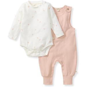 imageBurts Bees Baby Boys 100 Organic OnePiece Long Sleeve CoverallDitsy Floret