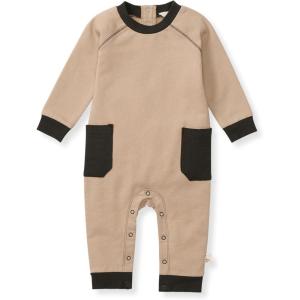 imageBurts Bees Baby Boys 100 Organic OnePiece Long Sleeve CoverallGinger Pocket