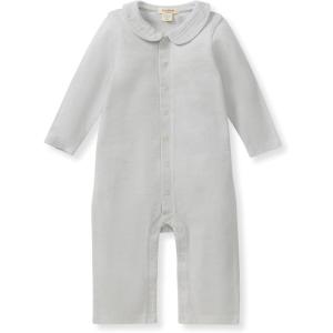 imageBurts Bees Baby Boys 100 Organic OnePiece Long Sleeve CoverallMorning Blue