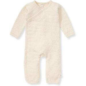 imageBurts Bees Baby Boys 100 Organic OnePiece Long Sleeve CoverallOat Quilted Bee