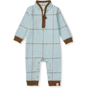 imageBurts Bees Baby Boys 100 Organic OnePiece Long Sleeve CoverallWindow Plaid