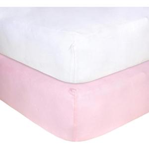 imageBurts Bees Baby Essential Organic Cotton Fitted Crib Sheet Breathable for Boy Girl Standard Crib ampamp Toddler MattressesBlossomWhite 2pk