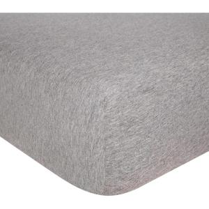 imageBurts Bees Baby Essential Organic Cotton Fitted Crib Sheet Breathable for Boy Girl Standard Crib ampamp Toddler MattressesHeather Grey