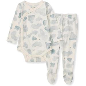 imageBurts Bees Baby Unisex Bodysuit and Pant Set 100 Organic CottonMuted Blue