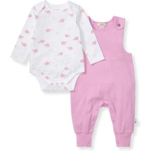 imageBurts Bees Baby Unisex Bodysuit and Pant Set 100 Organic CottonPink Tortoise