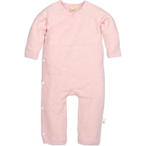 imageBurts Bees Baby babygirls Jumpsuit 100 Organic Cotton Onepiece Long Sleeve Quilted Outfit CoverallBlossom Quilted