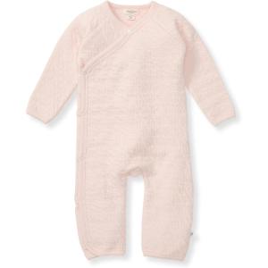 imageBurts Bees Baby babygirls Jumpsuit 100 Organic Cotton Onepiece Long Sleeve Quilted Outfit CoverallPink Quilted Bee