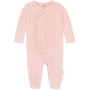 imageBurts Bees Baby babygirls Jumpsuit 100 Organic Cotton Onepiece Outfit Coverall With HatPink Sweet Rib Wrap