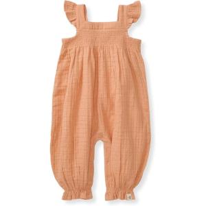 imageBurts Bees Baby babygirls Jumpsuit 100 Organic Cotton Onepiece Sleeveless Outfit CoverallPeach Puff