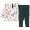imageBurts Bees Baby Baby Girls Long Sleeve Top and Pant Set 100 Organic CottonEvergreen Penguins
