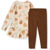 imageBurts Bees Baby Baby Girls Long Sleeve Top and Pant Set 100 Organic CottonLovey Pumpkins Set