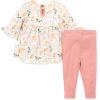 imageBurts Bees Baby Baby Girls Long Sleeve Top and Pant Set 100 Organic CottonMontana Meadow