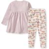 imageBurts Bees Baby Baby Girls Long Sleeve Top and Pant Set 100 Organic CottonSoft Violet Slub