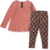 imageBurts Bees Baby Baby Girls Long Sleeve Top and Pant Set 100 Organic CottonTerracotta