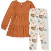 imageBurts Bees Baby Baby Girls Long Sleeve Top and Pant Set 100 Organic CottonTurkey Time Set