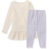 imageBurts Bees Baby Baby Girls Long Sleeve Top and Pant Set 100 Organic CottonWindow Plaid