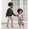 imageBurts Bees Baby Baby Girls Long Sleeve Top and Pant Set 100 Organic CottonWoven Stripe Set