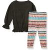 imageBurts Bees Baby Baby Girls Long Sleeve Top and Pant Set 100 Organic CottonWoven Stripe Set
