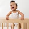 imageBurts Bees Baby Girls OnePiece Organic Cotton Camisole Bodysuits 3PackCloud White Camis