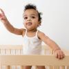 imageBurts Bees Baby Girls OnePiece Organic Cotton Camisole Bodysuits 3PackCloud White Camis