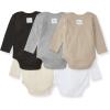 imageBurts Bees Baby Unisex Organic Cotton Short and Long Sleeve Bodysuits 5PackAsh Long Sleeve