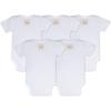 imageBurts Bees Baby Unisex Organic Cotton Short and Long Sleeve Bodysuits 5PackCloud Short Sleeve