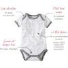 imageBurts Bees Baby Unisex Organic Cotton Short and Long Sleeve Bodysuits 5PackHeather Grey Prints