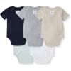 imageBurts Bees Baby Unisex Organic Cotton Short and Long Sleeve Bodysuits 5PackMidnight