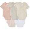 imageBurts Bees Baby Unisex Organic Cotton Short and Long Sleeve Bodysuits 5PackPink Sand
