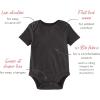imageBurts Bees Baby Unisex Short Sleeve Organic Cotton Bodysuits 3PackAsh