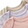 imageBurts Bees Baby Unisex Short Sleeve Organic Cotton Bodysuits 3PackPink Sand