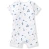 imageBurts Bees Baby babyboys Short Sleeve Rompers 100 Organic Cotton Onepiece Coverall and Layette SetBlue Desert Life