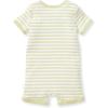 imageBurts Bees Baby babyboys Short Sleeve Rompers 100 Organic Cotton Onepiece Coverall and Layette SetMint Rib Stripe