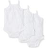 imageBurts Bees Baby Girls OnePiece Organic Cotton Camisole Bodysuits 3PackCloud White Camis