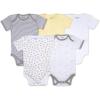 imageBurts Bees Baby Unisex Organic Cotton Short and Long Sleeve Bodysuits 5PackSunshine Prints