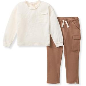 imageBurts Bees Baby Baby Boys Shirt and Pant Set Top ampamp Bottom Outfit BundleChunky Slub Tee Set