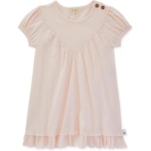 imageBurts Bees Baby Baby Girls Dress Infant ampamp Toddler Short ampamp LongSleeve 100 Organic CottonPink Pointelle