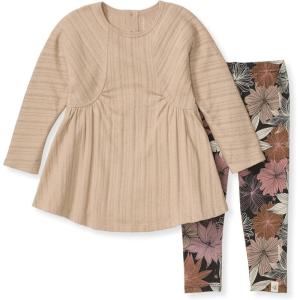 imageBurts Bees Baby Baby Girls Long Sleeve Top and Pant Set 100 Organic CottonChunky Rib Set