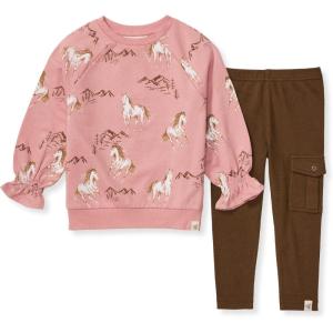 imageBurts Bees Baby Baby Girls Long Sleeve Top and Pant Set 100 Organic CottonHorse Love Set